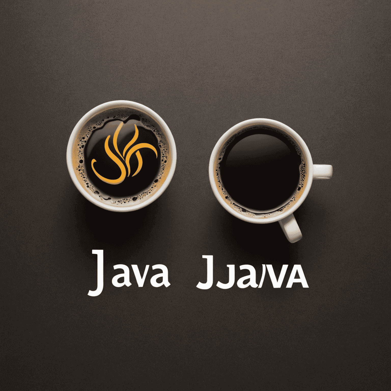 Изображение, иллюстрирующее сравнение Java и JavaScript: с одной стороны логотип Java с чашкой кофе, с другой - логотип JavaScript. Между ними символ 'VS'.